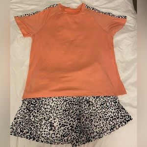 NWOT Peach and Animal Print 1X Lounge/Sleepwear